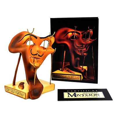Salvador Dal&iacute; Soft Self Portrait with Bacon Statue A three-dimensional resin interpretation of 