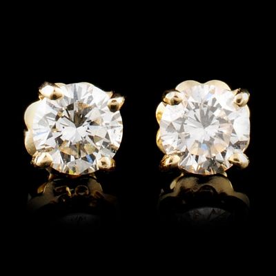 14K Gold 0.50ctw Diamond Earrings. Estimated Retail Replacement Value: $3,360.00 Ref: BEL1920 