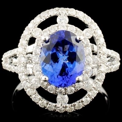 14K Gold 1.70ct Tanzanite & 0.75ctw Diamond Ring. Estimated Retail Replacement Value: $6,958.00 