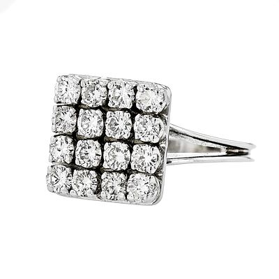 18K White Gold 1.10ctw Diamond Ring. Estimated Retail Replacement Value: $6,190.00 Ref: 