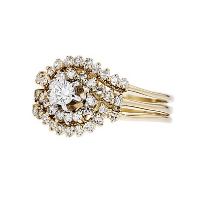 14K Yellow Gold 0.60ctw Diamond Ring. Estimated Retail Replacement Value: $5,484.00 Ref: 