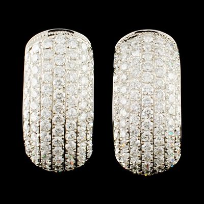 18K Gold 1.75ctw Diamond Earrings. Estimated Retail Replacement Value: $7,980.00 Ref: BEL4560 