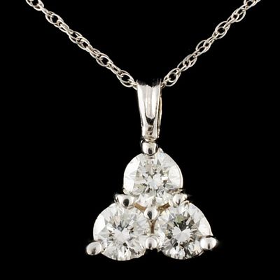 14K Gold 1.10ctw Diamond Pendant. Estimated Retail Replacement Value: $7,980.00 Ref: WAG4560 