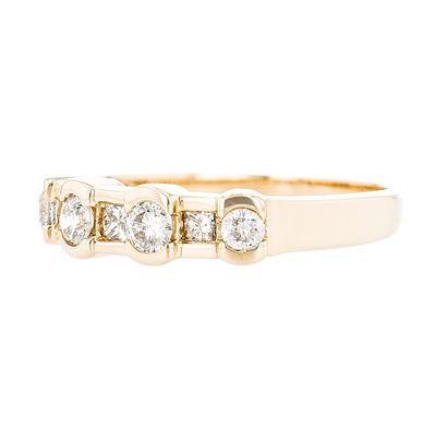 14K Yellow Gold 0.65ctw Diamond Ring. Estimated Retail Replacement Value: $4,029.00 Ref: 