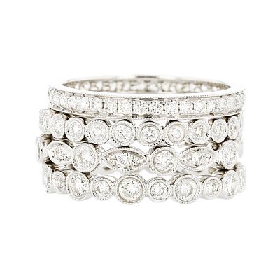 18K White Gold 2.10ctw Diamond Ring. Estimated Retail Replacement Value: $10,813.00 Ref: 