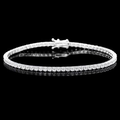 18k White Gold 5.00ct Diamond Bracelet. Estimated Retail Replacement Value: $16,400.00 Ref: 