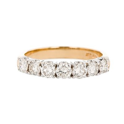 14K Yellow Gold 0.95ctw Diamond Band Ring. Estimated Retail Replacement Value: $8,550.00 Ref: 