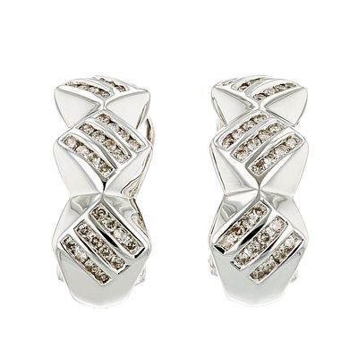 14K White Gold 0.85ctw Diamond Earrings. Estimated Retail Replacement Value: $9,690.00 Ref: 