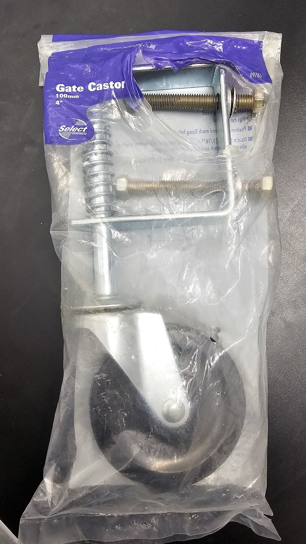 Lot 220: Select Hardware 100mm Spring-Loaded Gate Castor