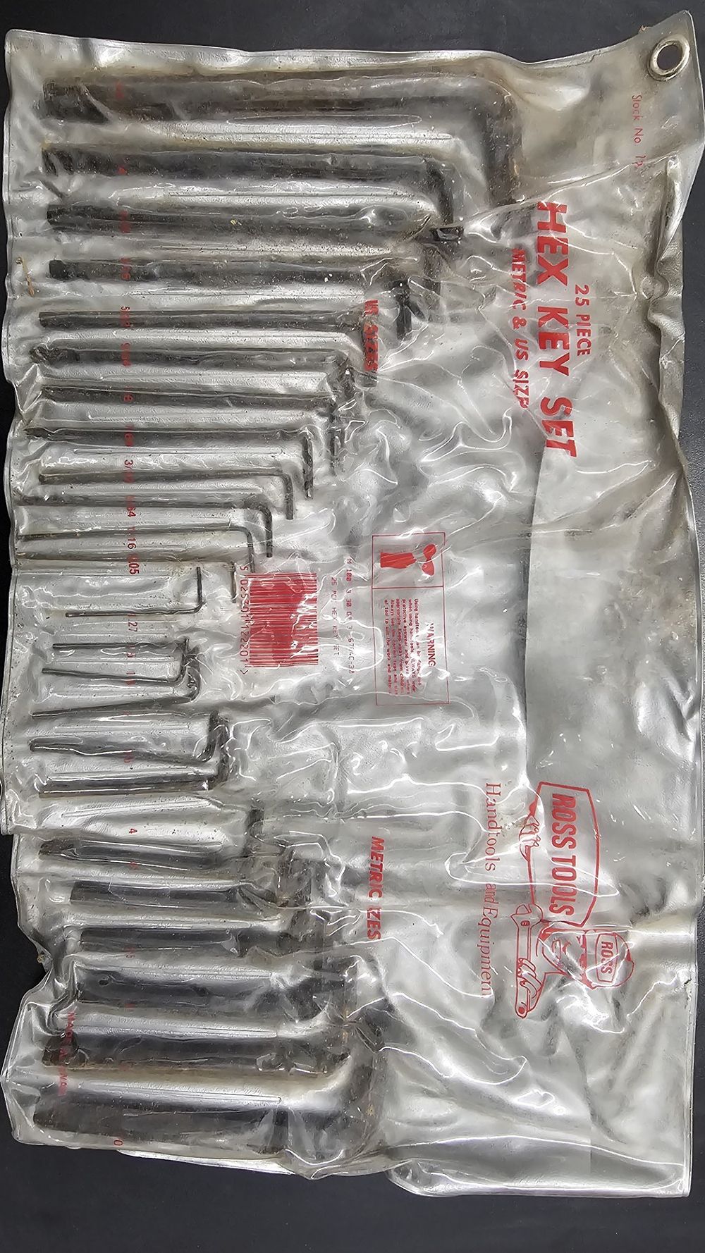 Lot 221: Ross Tools 25-Piece Metric and US Size Hex Key Set