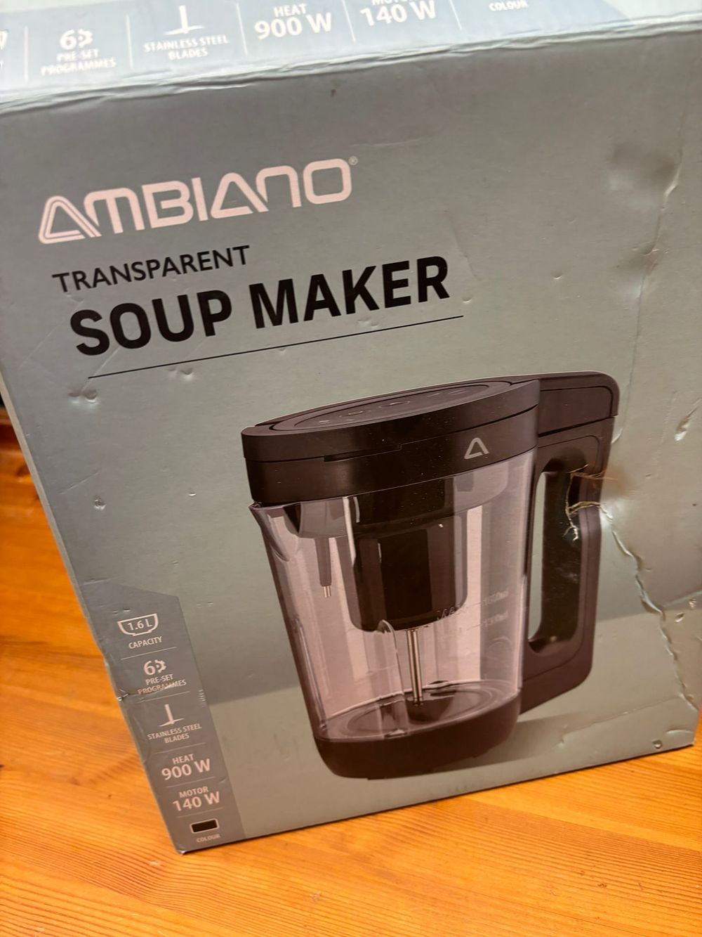 Lot 246: Ambiano 1.6 Litre Transparent Soup Maker - As new