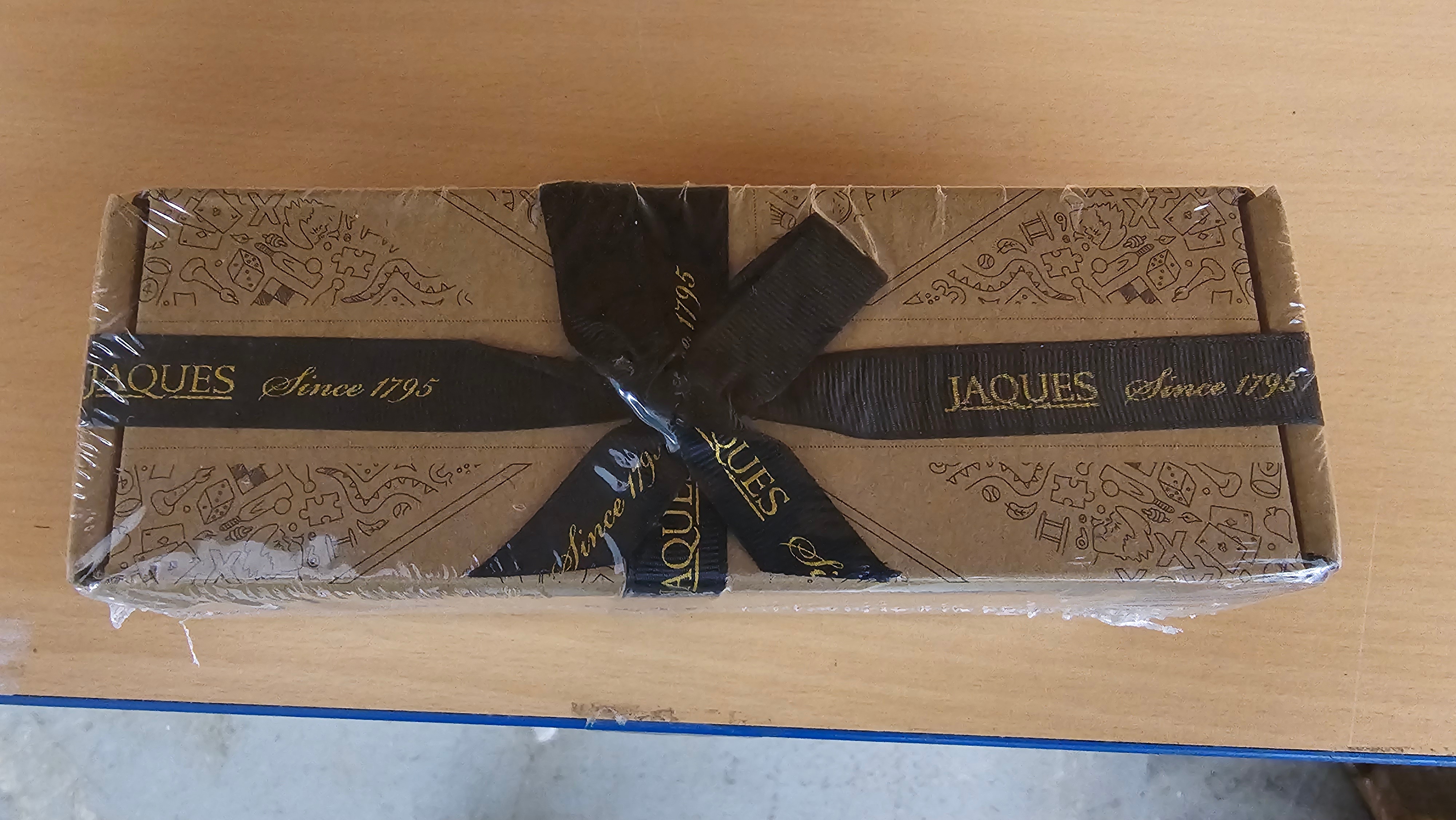 Jaques of London Double Six Dominoes in a Slide Lid Box, New & Sealed