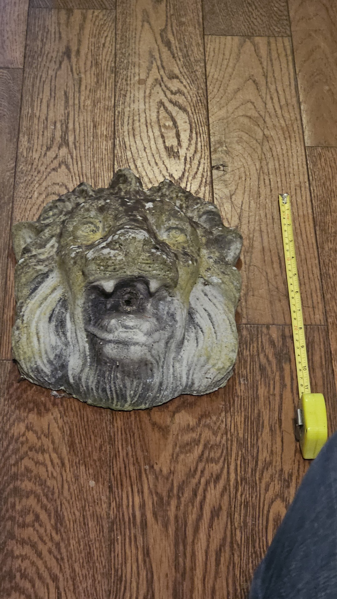 A Cast Stone Lion Mask Fountain Spout