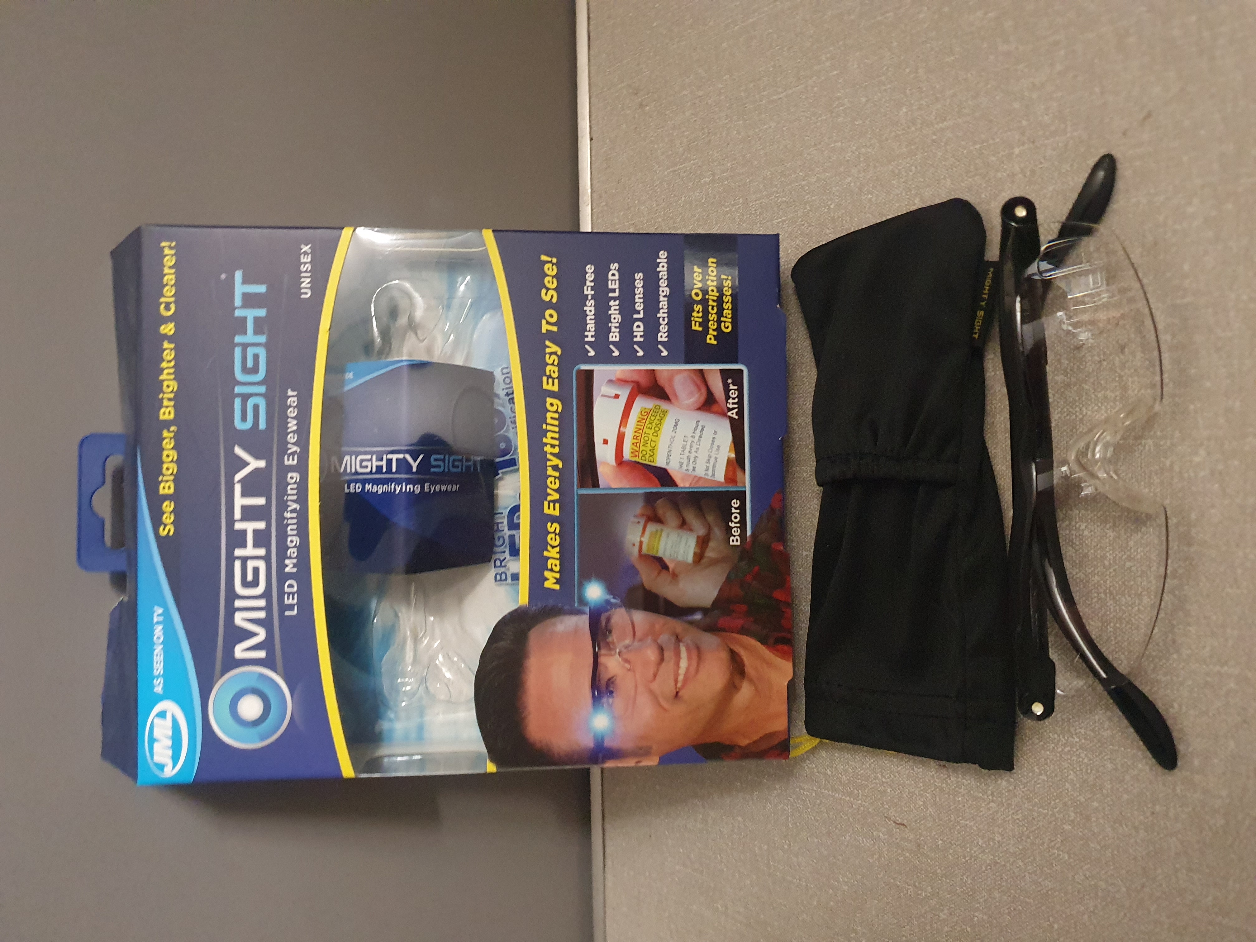 A Pair of Mighty Sight JML LED Magnifying Eyewear
