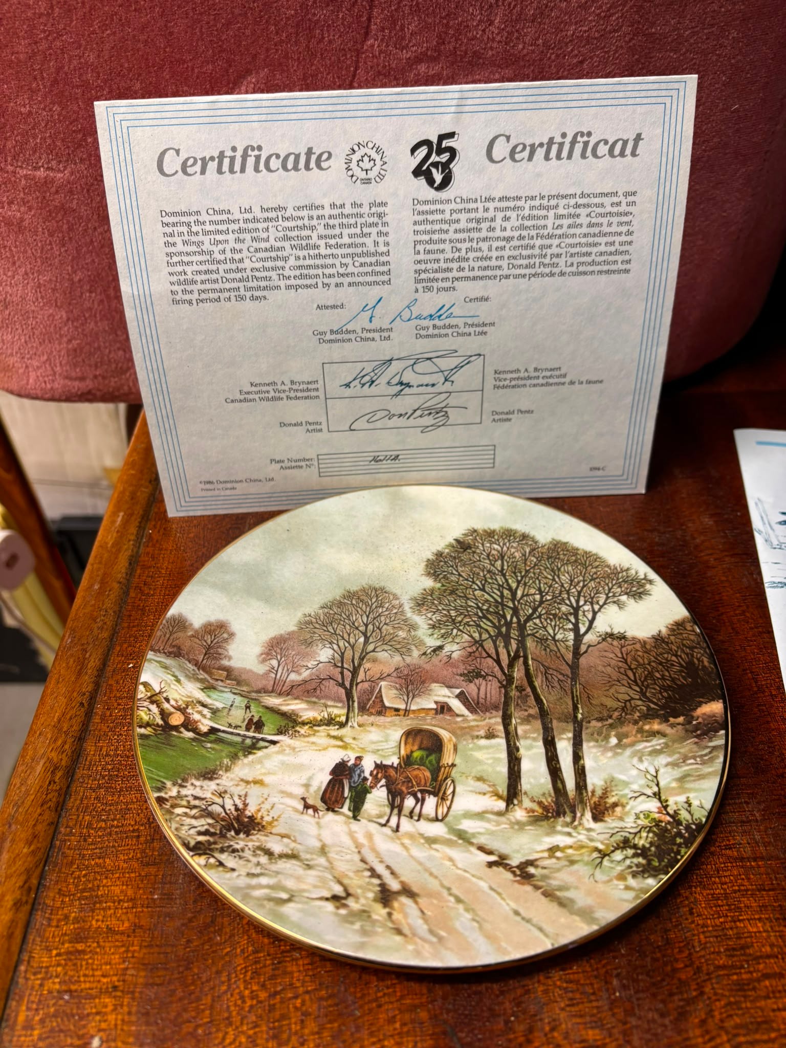 Royal Grafton Winter Landscapes Series Fine Bone China Collector Plate No. 4, In Box
