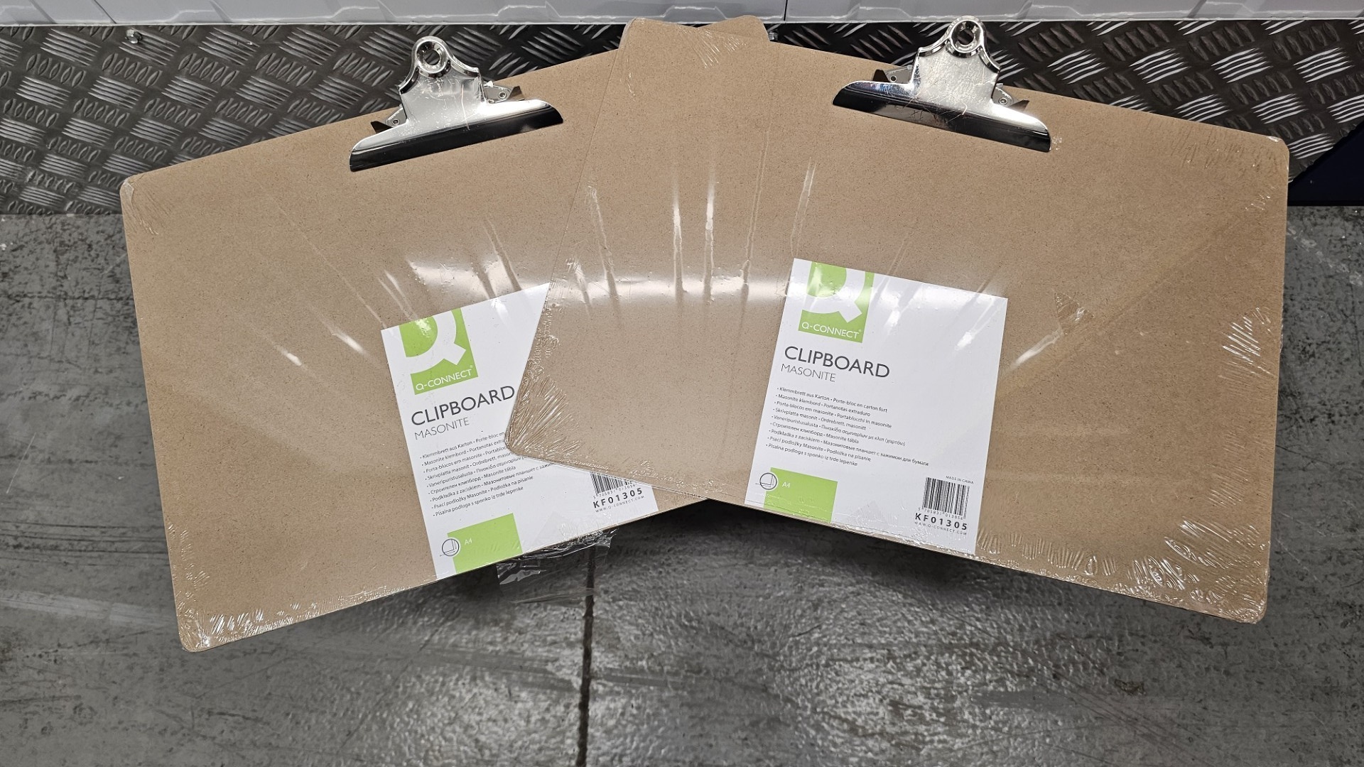 A Pair of Q-Connect A3 Masonite Clipboards