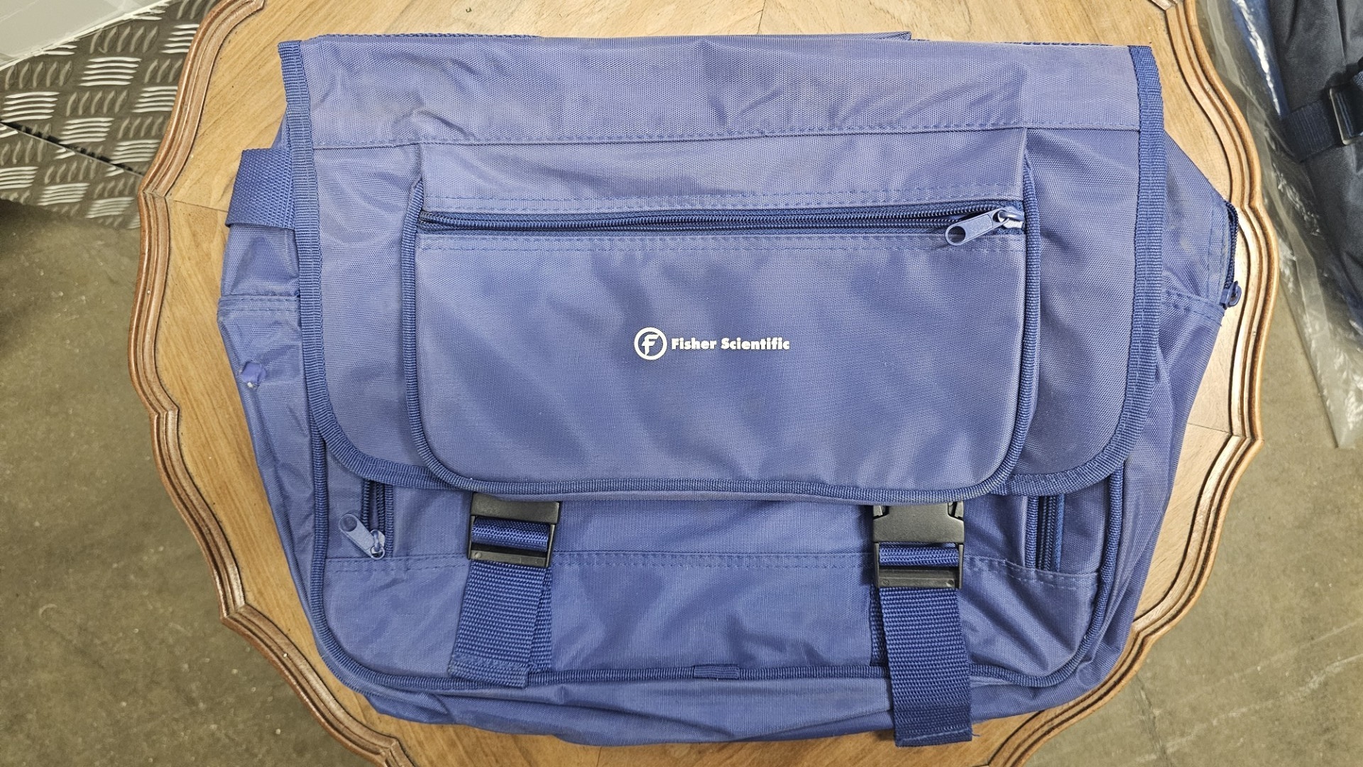 Fisher Scientific Branded Blue Synthetic Messenger Bag