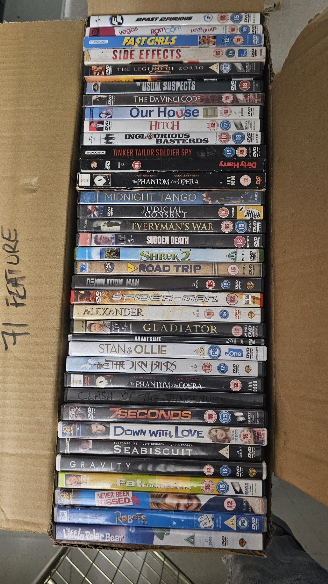 Collection of Nearly 80 Assorted Film and Television DVDs
