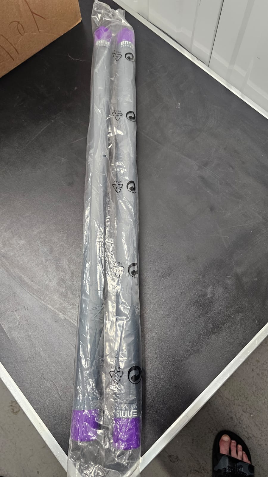 A Pair of Ennis Fitness Weighted Bars - As New