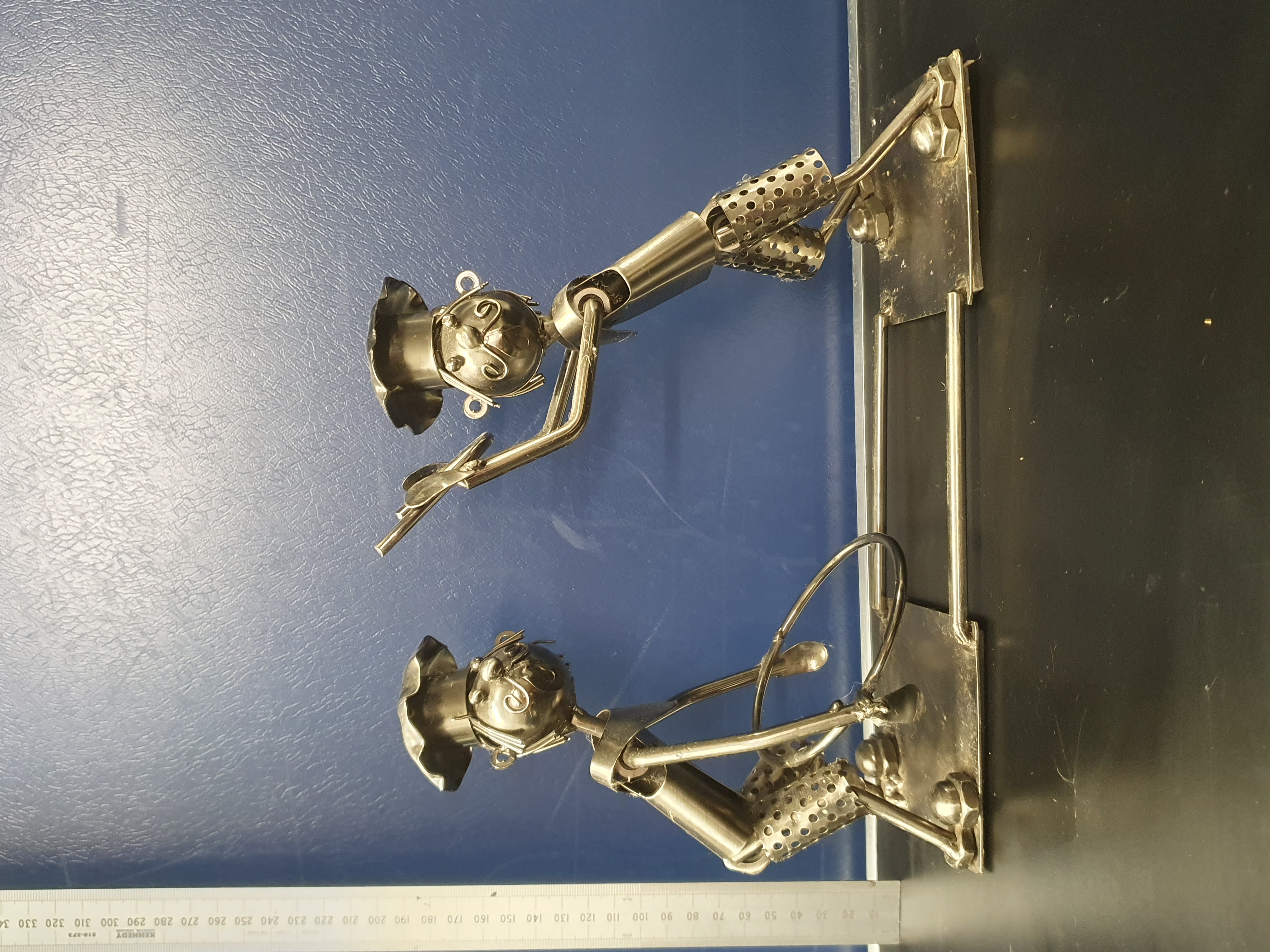Contemporary Industrial Style Welded Metal Figural Sculpture