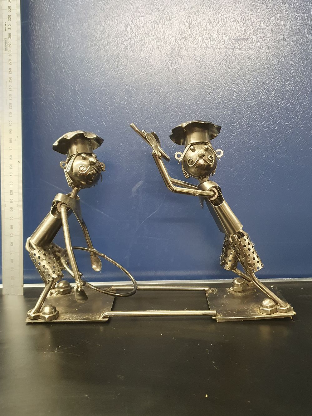 Lot 231: Contemporary Industrial Style Welded Metal Figural Sculpture
