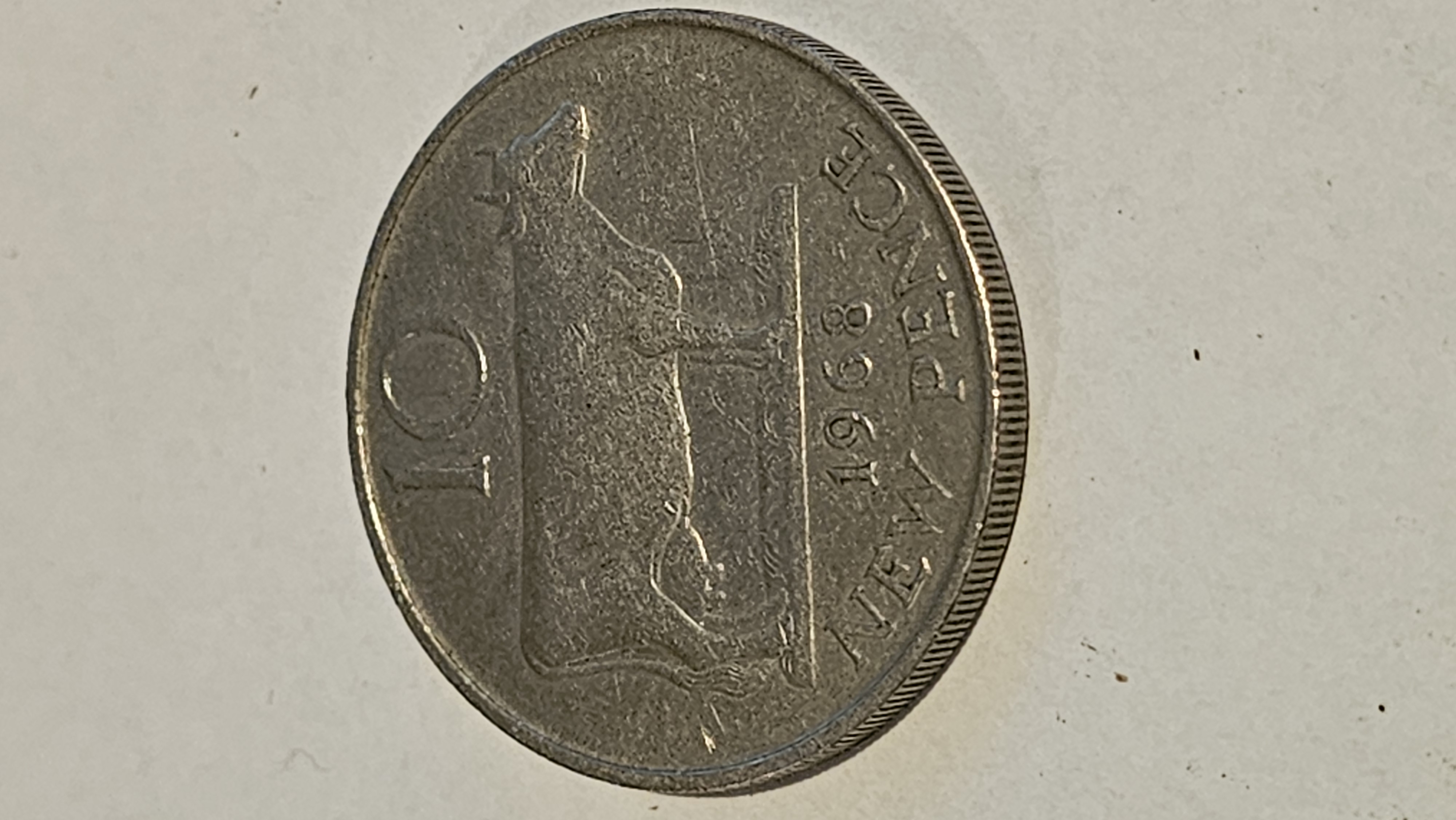 Guernsey 10 New Pence Coin, 1968