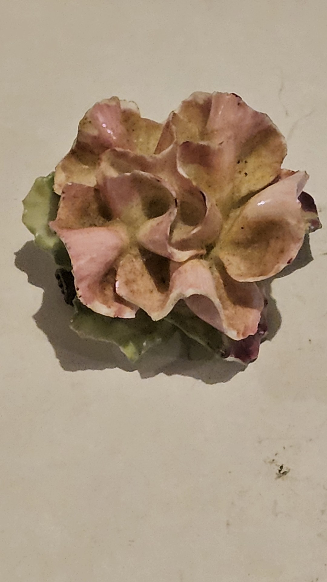 A Coalbrook China Hand-Modelled Porcelain Floral Brooch