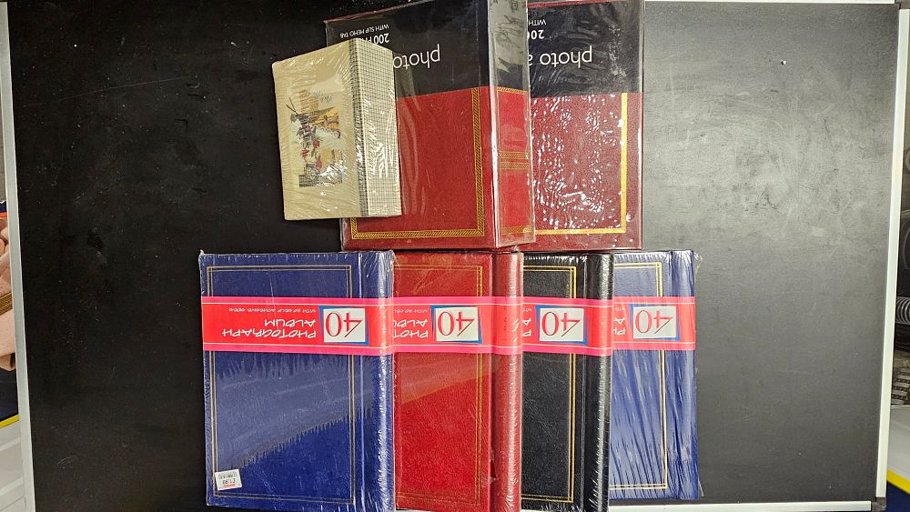 Lot 319: An Assortment of New and Shrink-Wrapped Photograph Albums