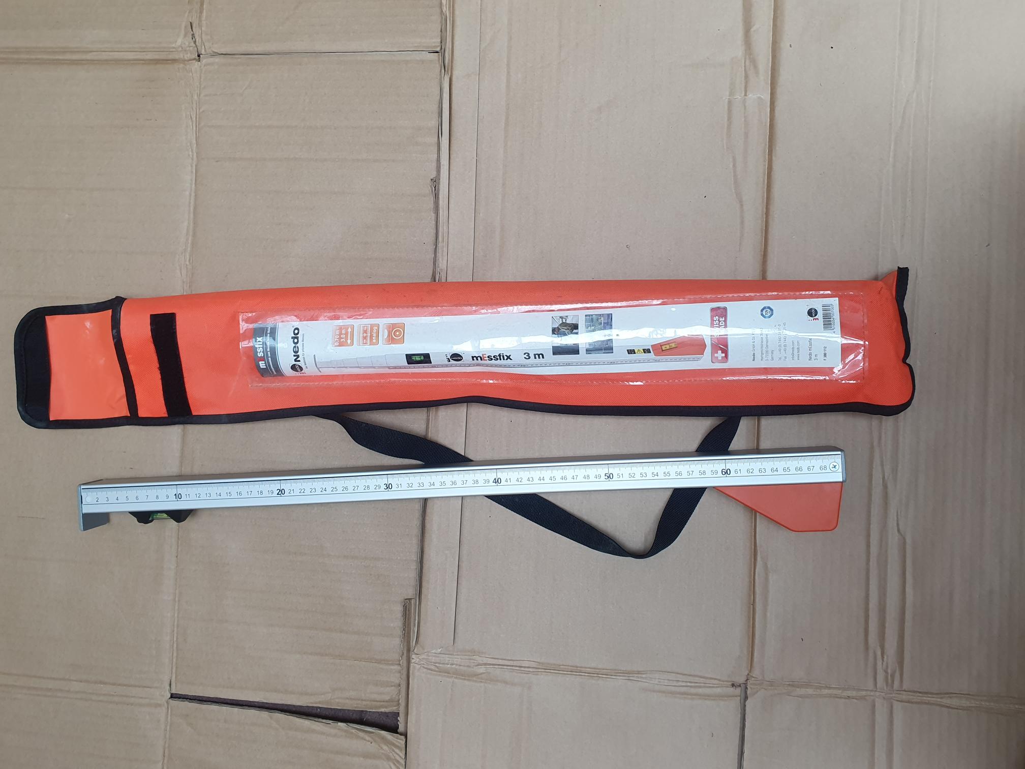 Nedo mEssfix 3m Telescopic Measuring Rod