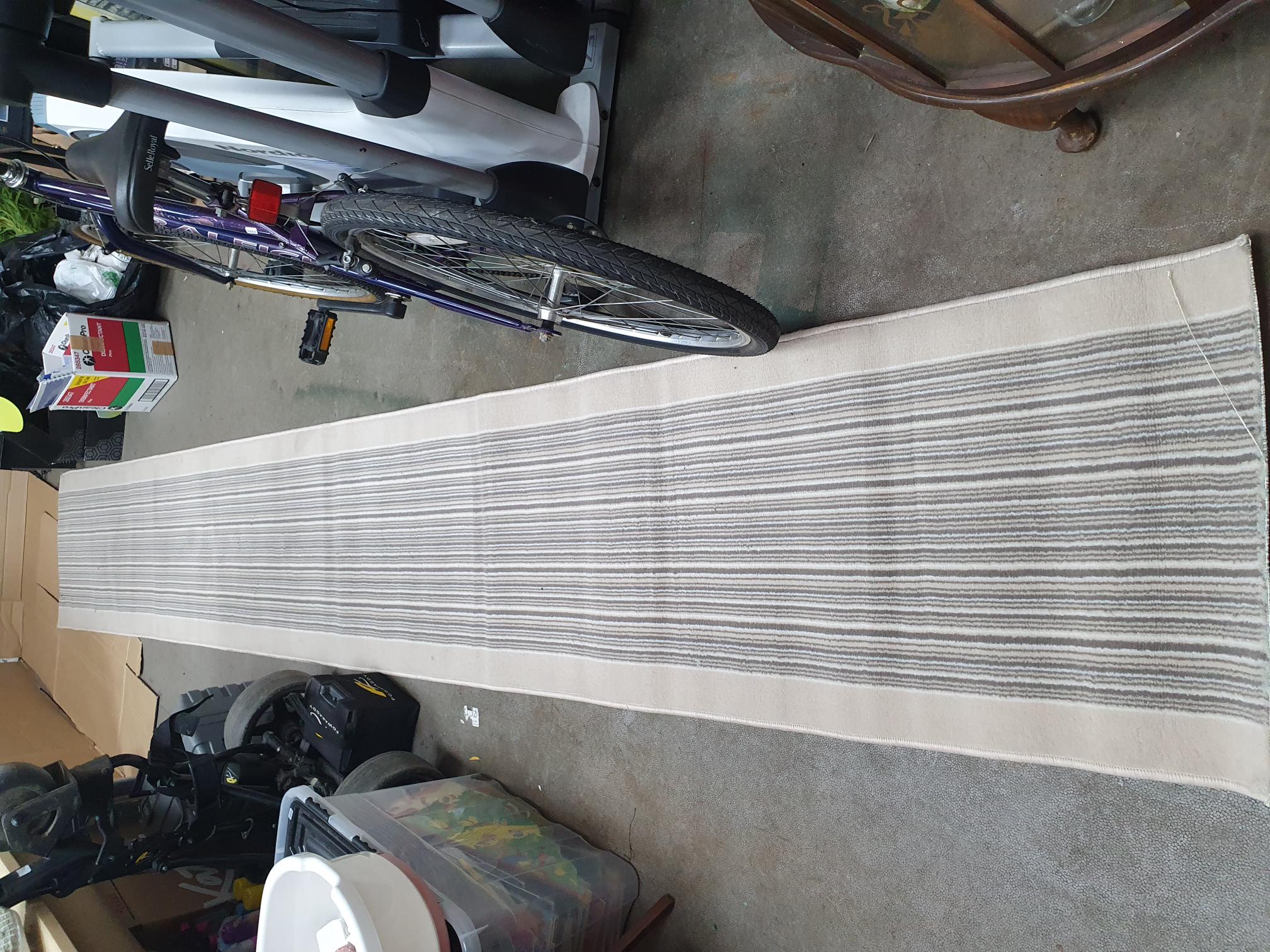 Contemporary Striped Hallway and Stair Carpet Runner -  Over 4 Metres Length