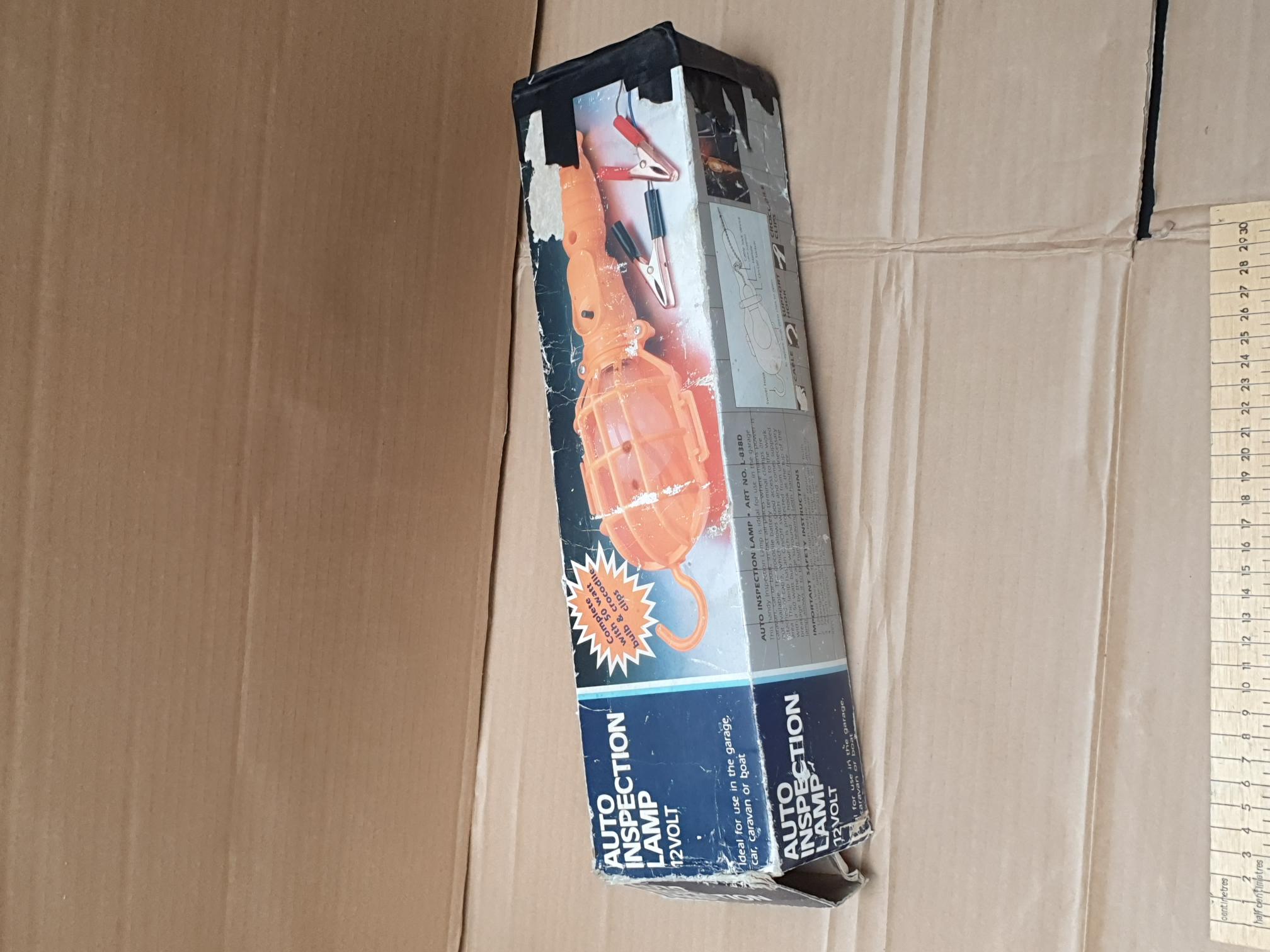 Vintage 12 Volt Auto Inspection Lamp with Original Box