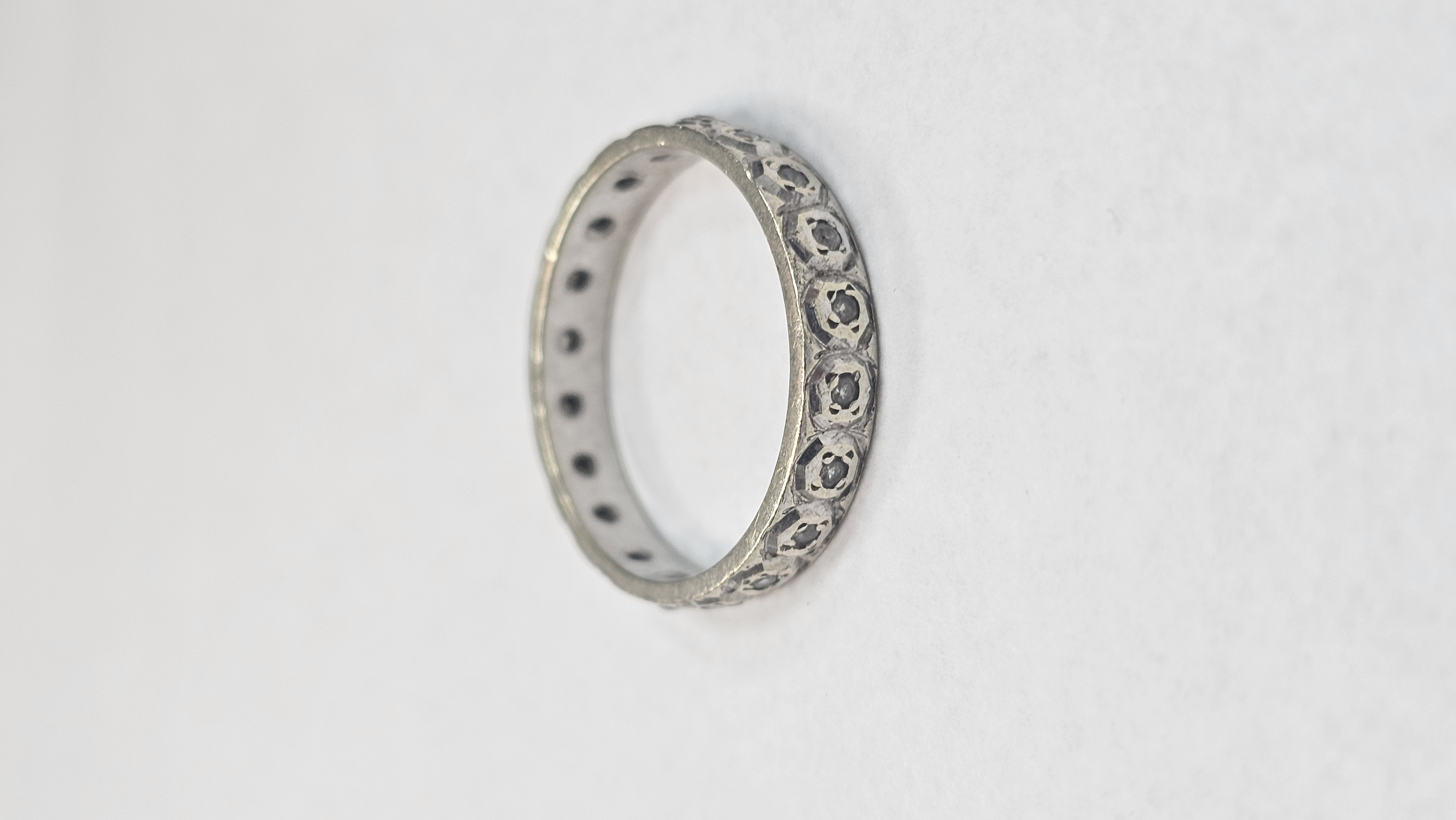 9 Carat White Gold Diamond Full Eternity Ring,