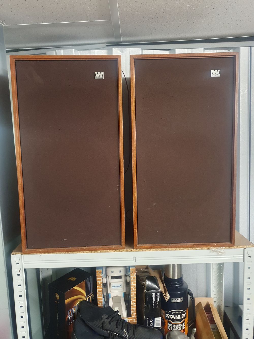 Lot 282: A Pair of Vintage Wharfedale Hi-Fi Speakers
