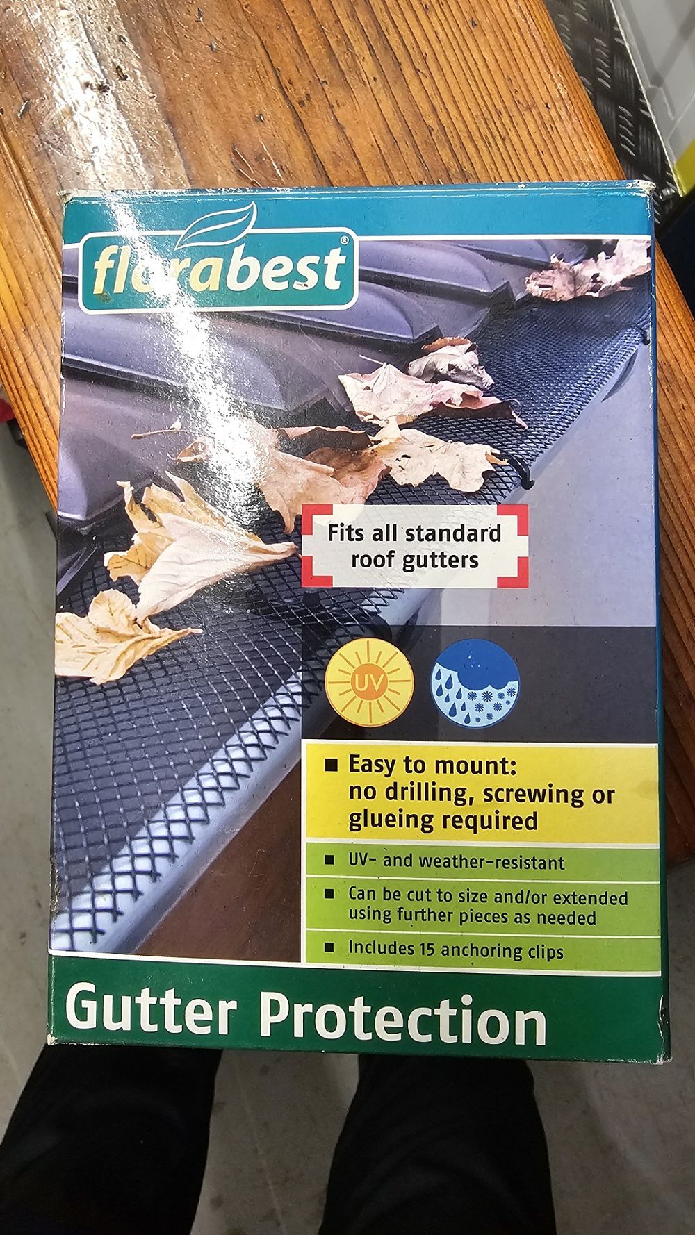 Lot 285: Florabest Gutter Protection Mesh Roll with 15 Anchoring Clips, New & Unused