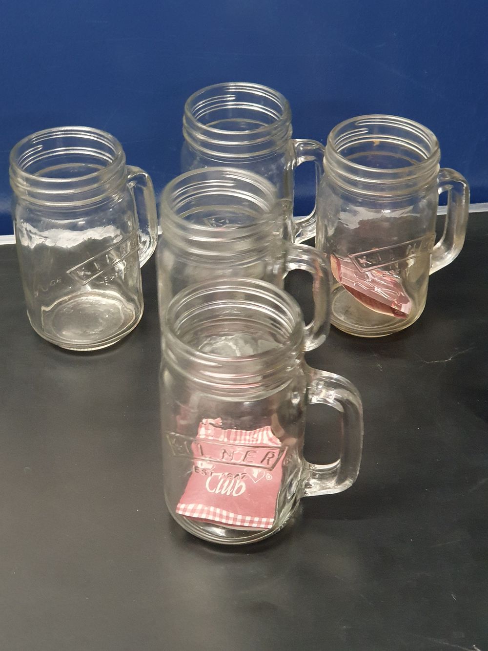 Lot 221: A Collection of Kilner Glass Mason Jar Drinking Mugs