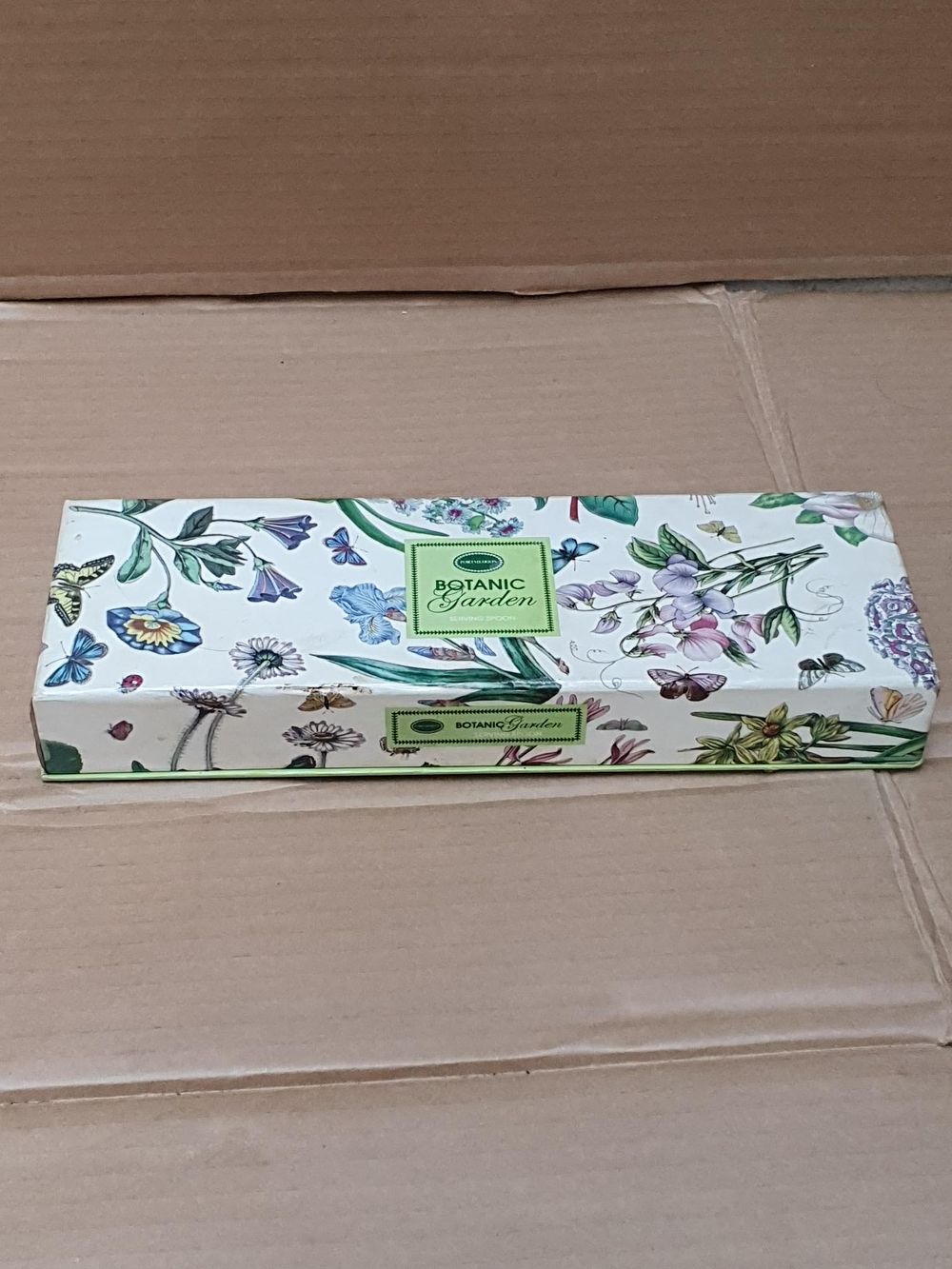 Lot 250: Portmeirion Botanic Garden Stainless Steel Serving Spoon in Original Box
