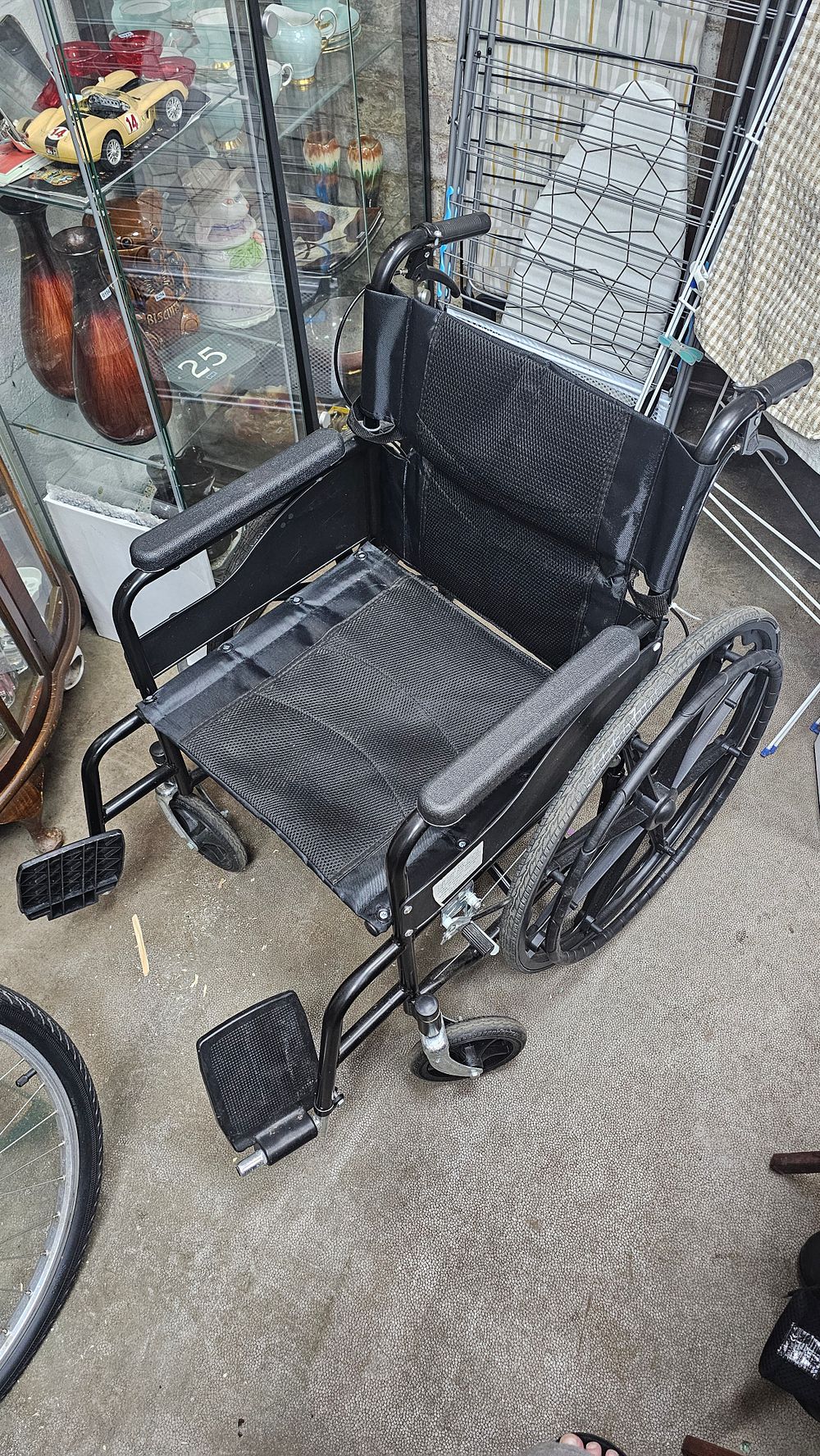 Lot 66: Manual Self-Propelled Folding Wheelchair with Mesh Seat and Backrest