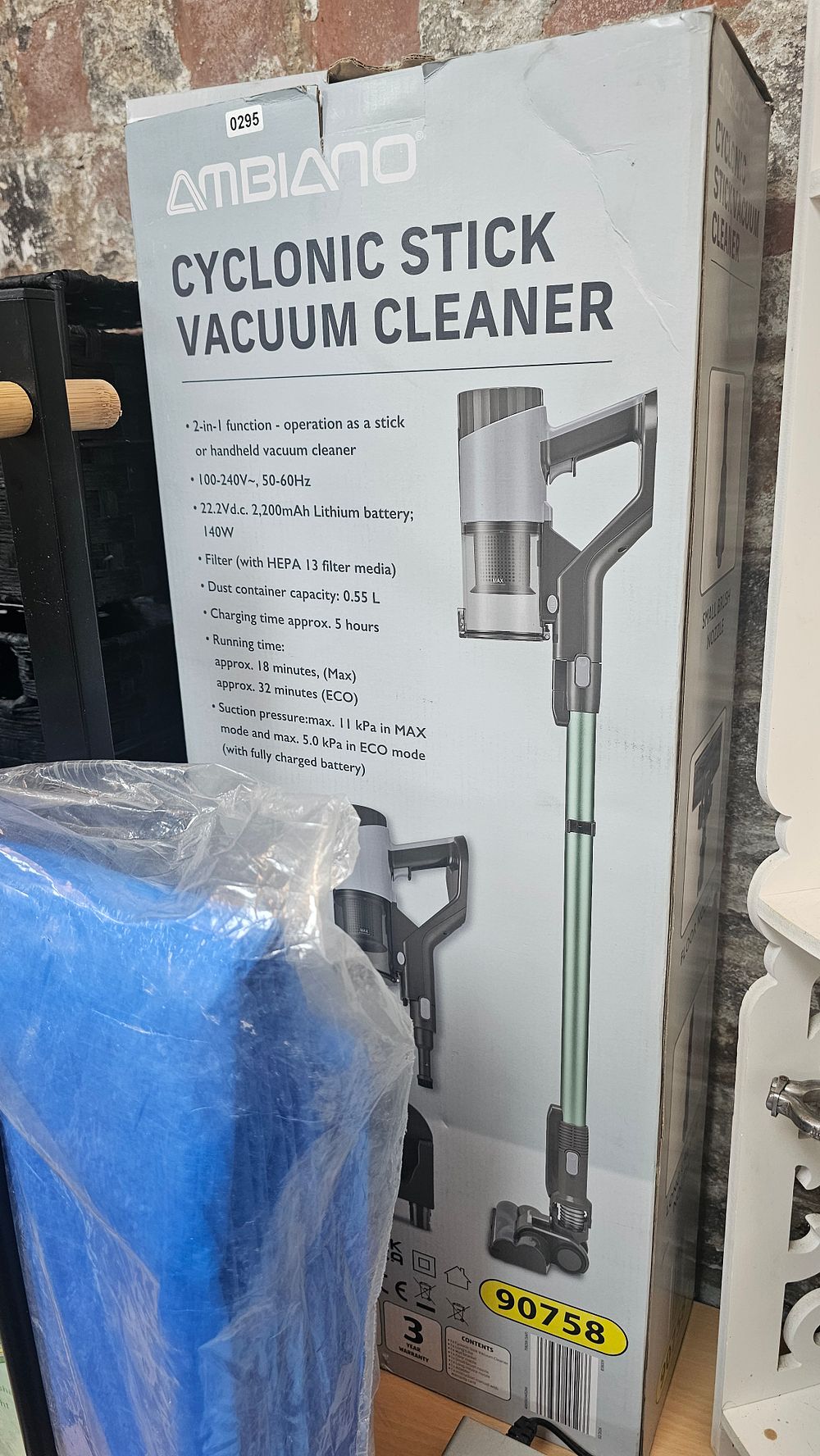 Lot 70: Ambiano Cyclonic Stick Vacuum Cleaner Model 90758