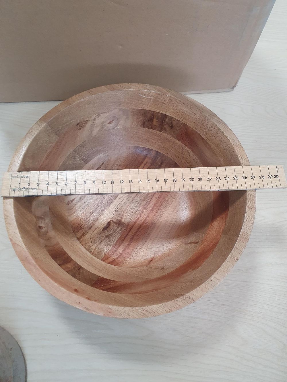 Lot 237: Turned Hardwood Serving Bowl and Conical Candle Holder - Used Condition