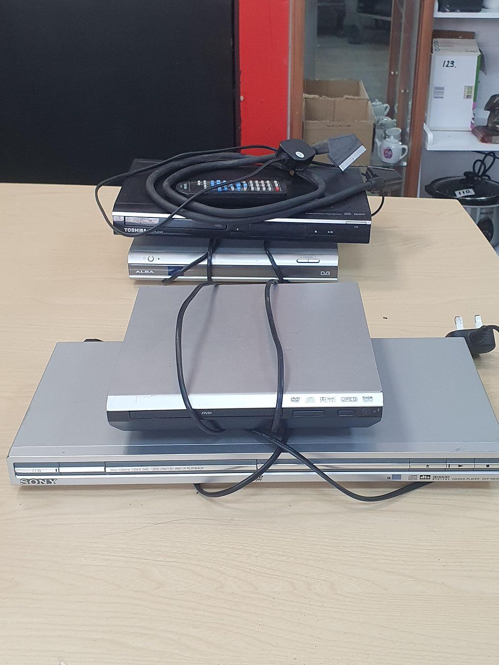 Lot 252: A Collection of Four Electrical Devices including A Sony DVP-NS15 Toshiba and Alba Home Entertainment Electronics - Used Condition