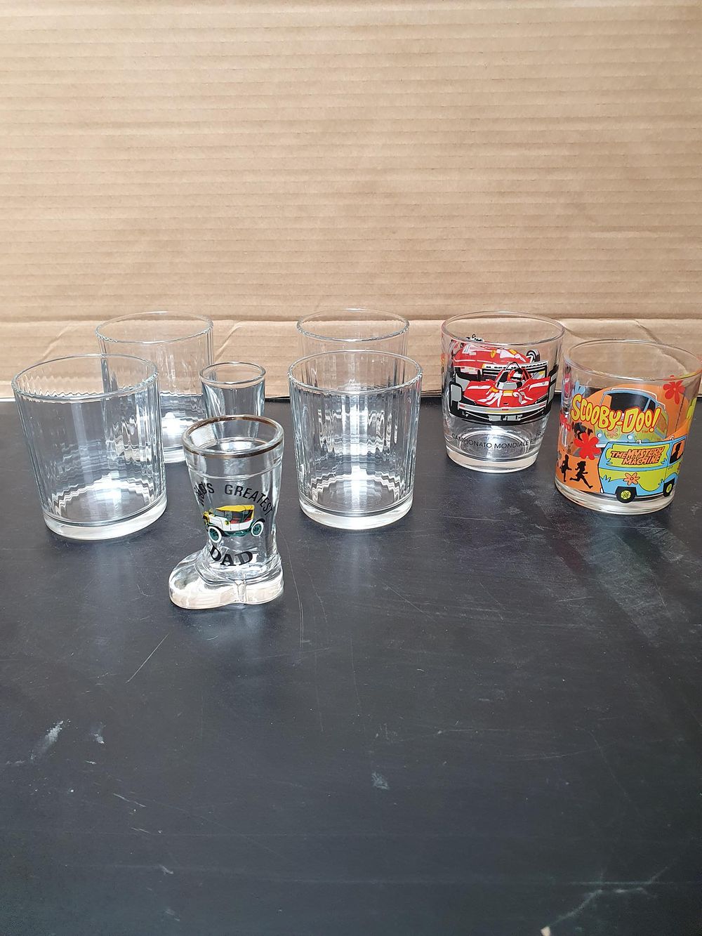 Lot 269: A Collection of Vintage Promotional and Commemorative Glassware, inc Scooby Doo from Nutella