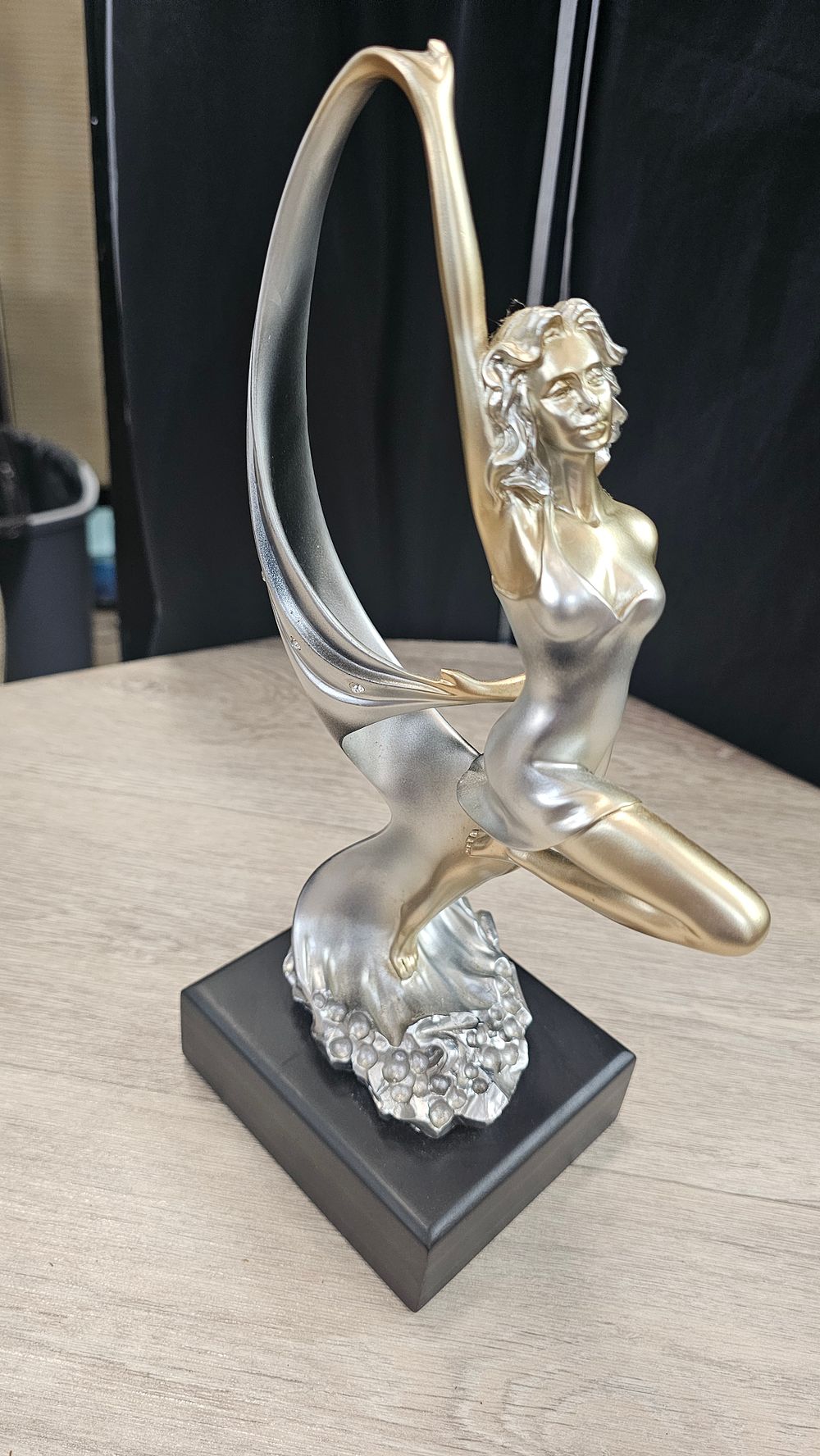 Lot 143: Regency Chromeworks Gold Collection Two-tone Stylised Female Dancer Figurine - Excellent Condition