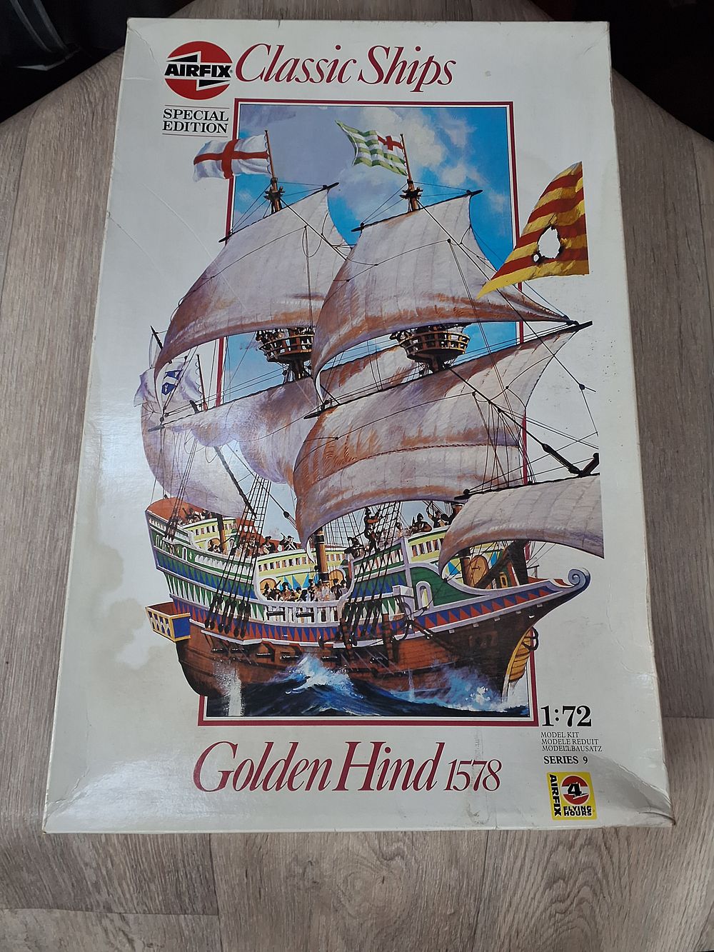 Lot 200: Airfix 1:72 Scale Plastic Golden Hind 1578 Model Ship Kit - Boxed & Looks Complete