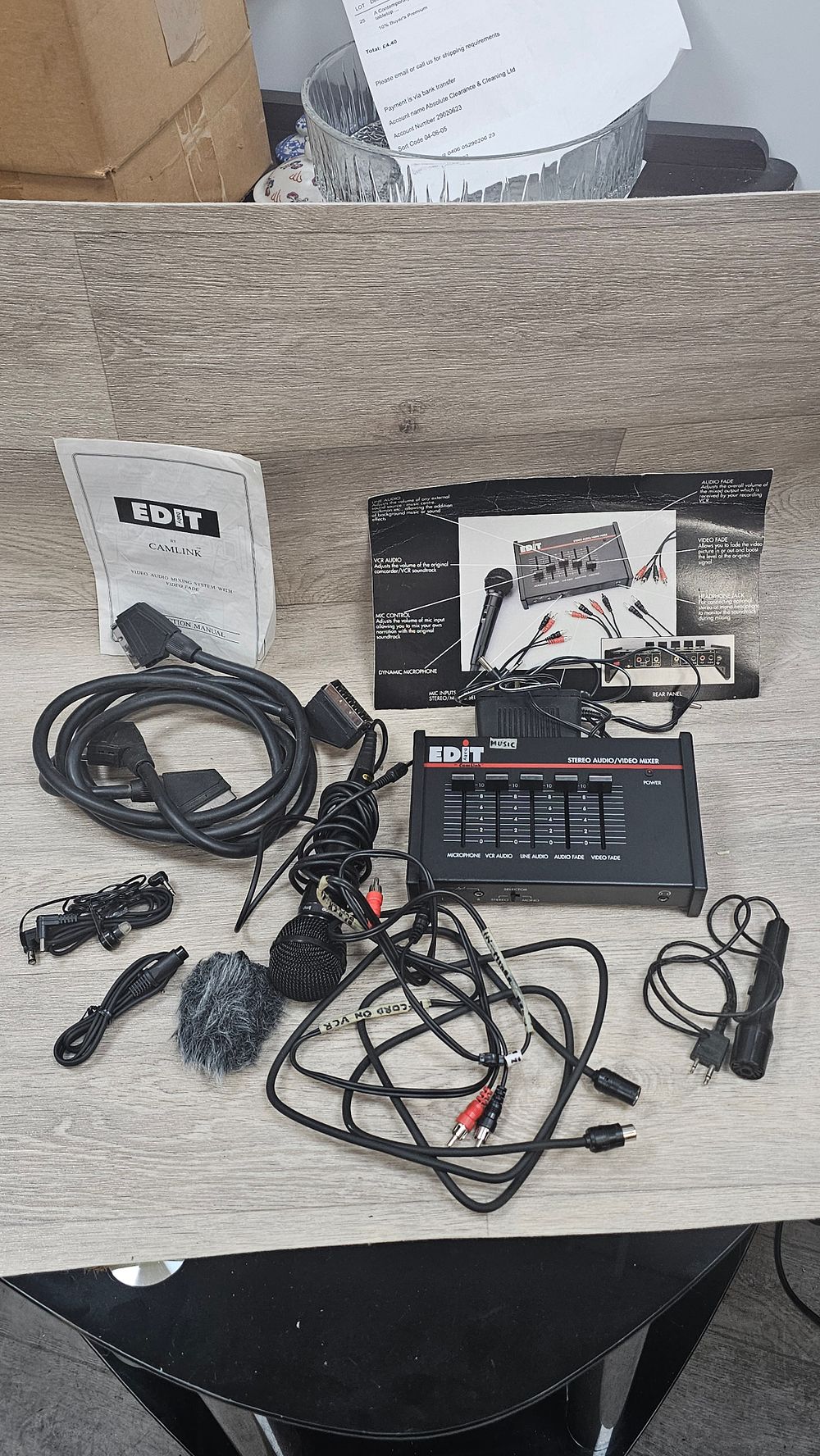 Lot 164: Camlink Edit Baby Stereo Audio Video Mixer and Accessories - Excellent Condiion