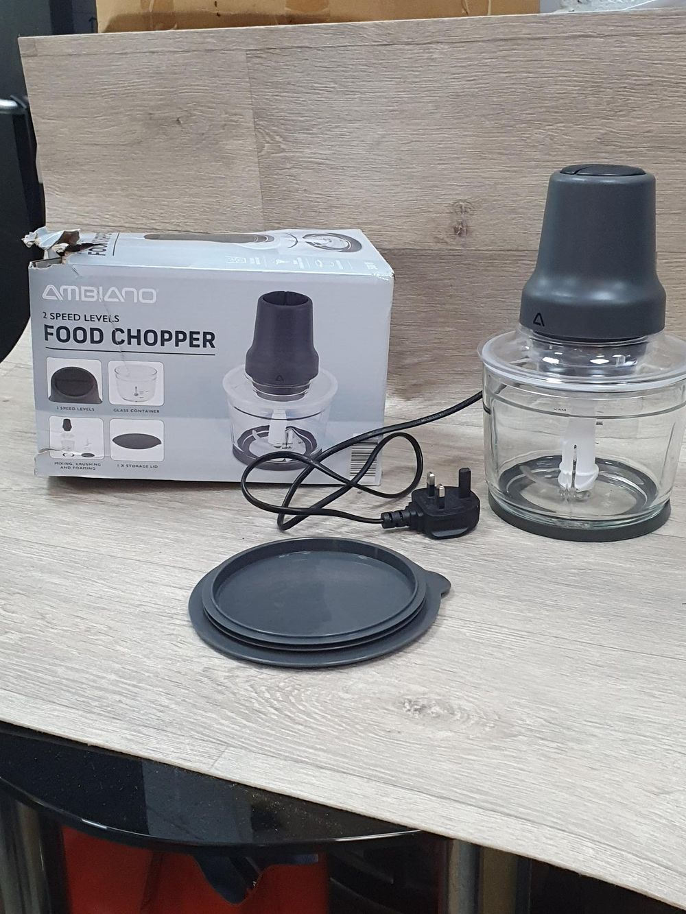 Lot 150: Ambiano XJ-13410 500W Grey Food Chopper - As New