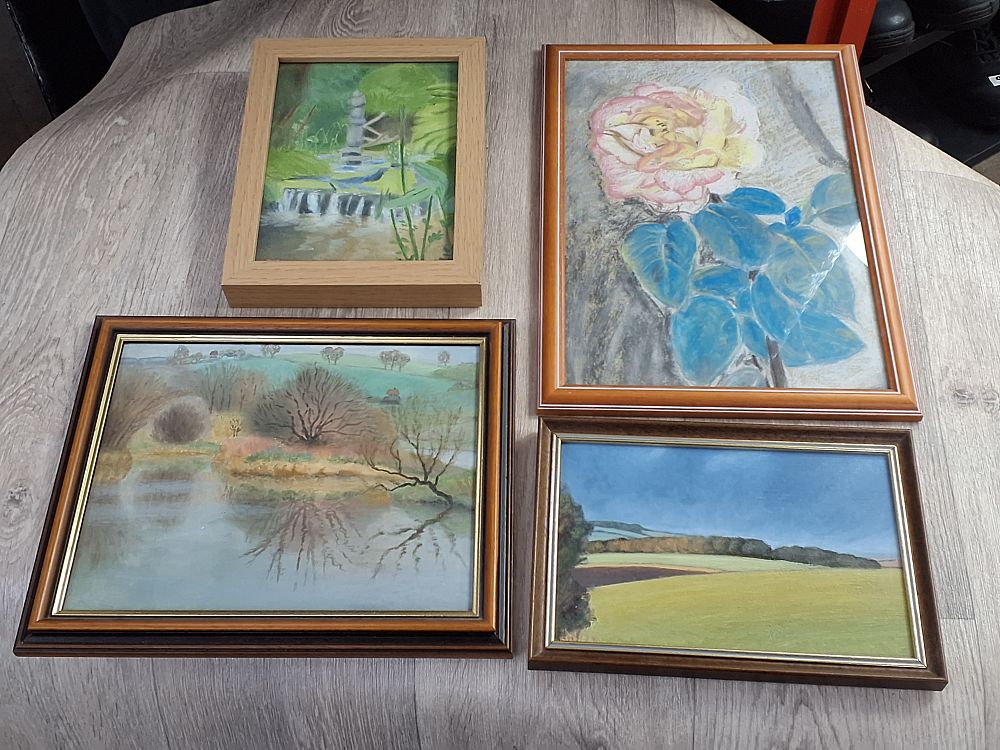 Lot 212: Collection of Original Landscape and Botanical Artworks - Very Good Condition
