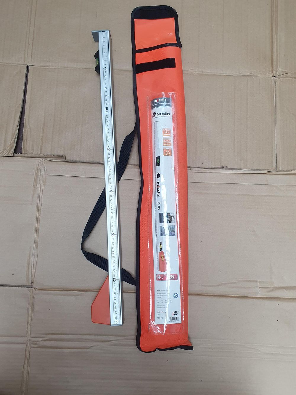 Lot 232: Nedo mEssfix 3m Telescopic Measuring Rod - Very Good Condition