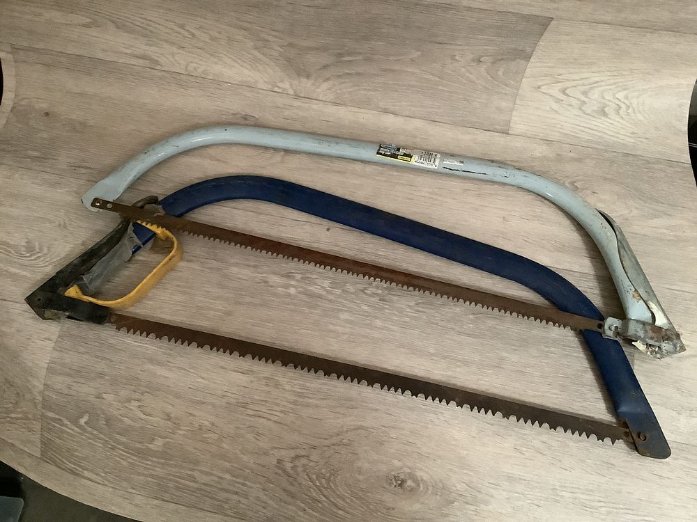 Lot 236: Silverline and Unbranded Blue 24 Inch Bow Saws - Used Condition