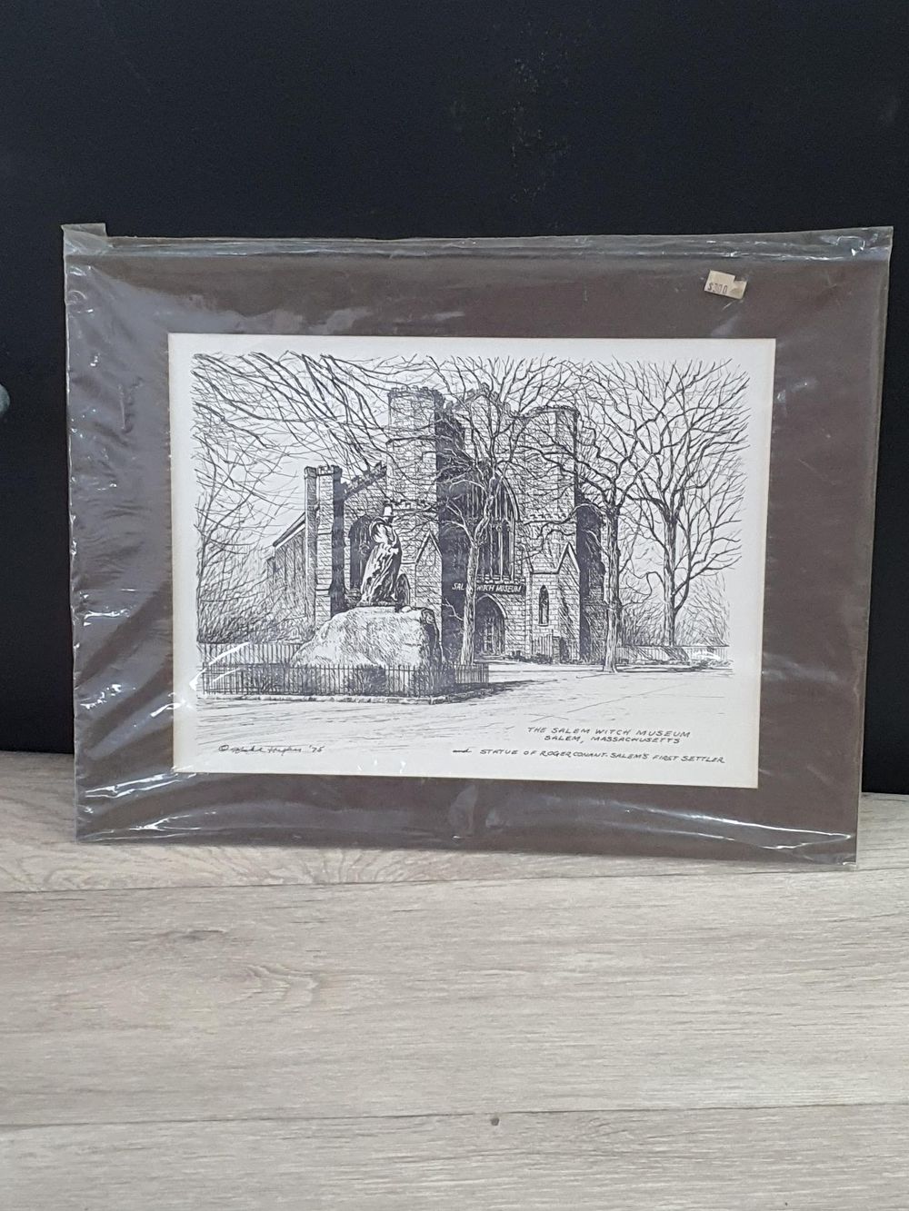 Lot 285: Blake Hughes 1975 Monochrome Pen and Ink Illustration - Very Good Condition
