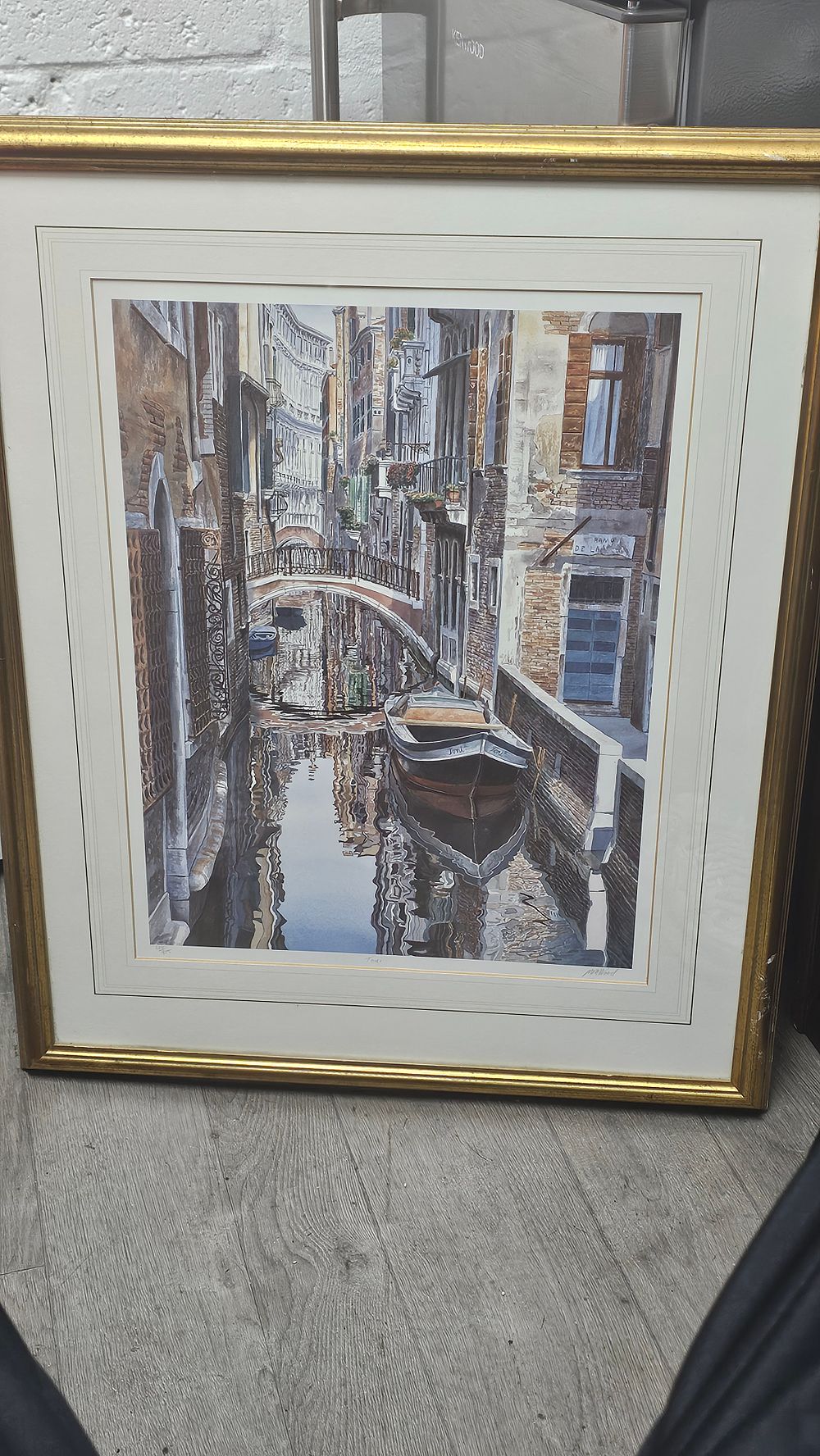 Lot 291: Michael MacDonagh Wood Signed Limited Edition Venetian Scene Print - Very Good Condition